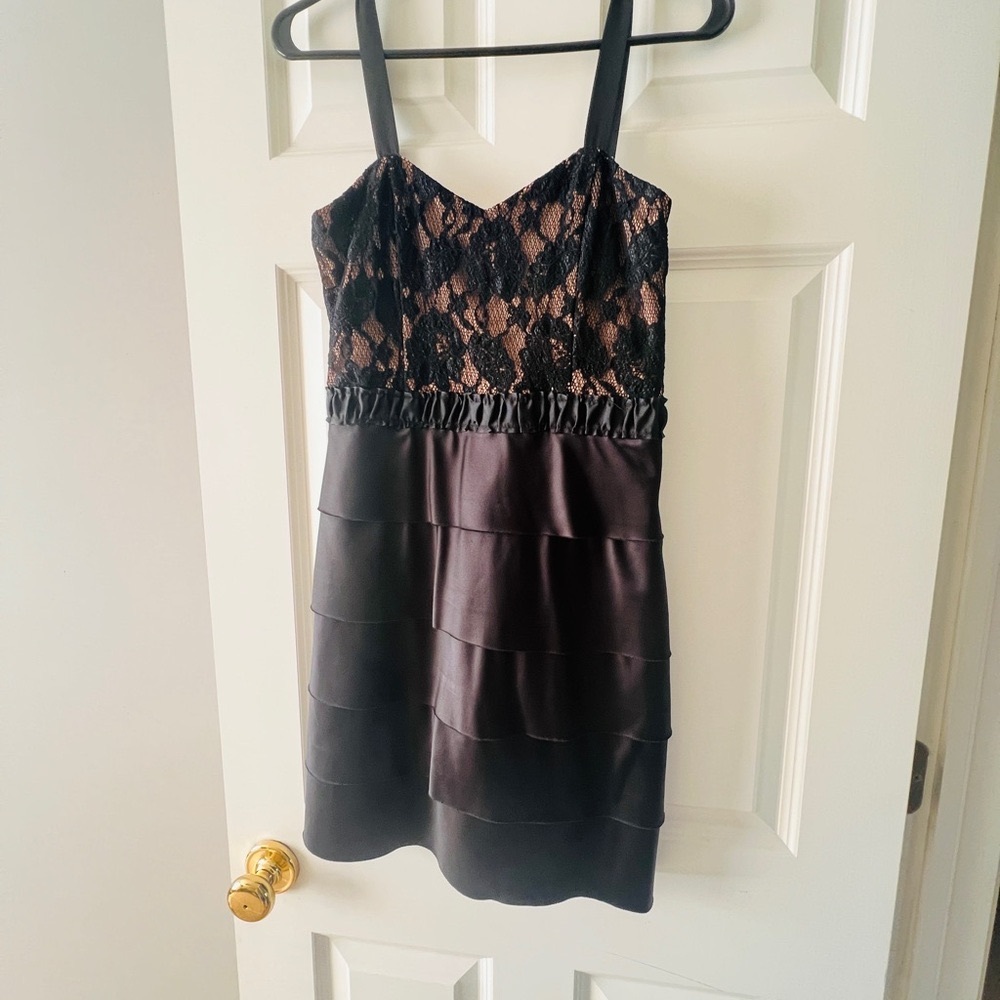 Rubber Ducky Productions Black and Nude Mini Dress